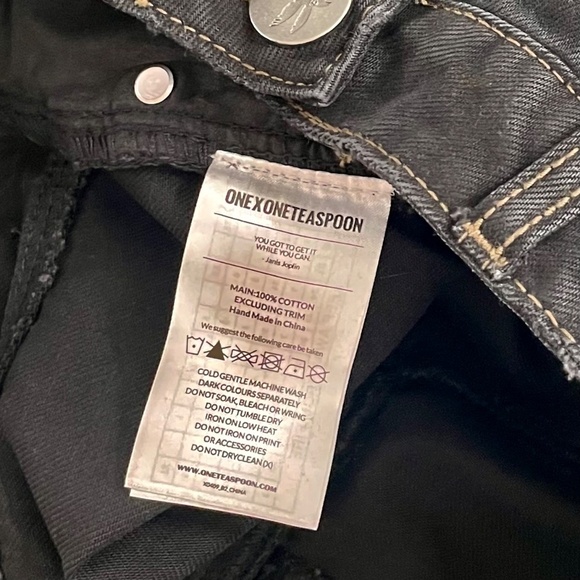 NWT!! ONE x ONE TEASPOON Black Van Juliettes Denim Cut Off Shorts Size 27 - Picture 15 of 16